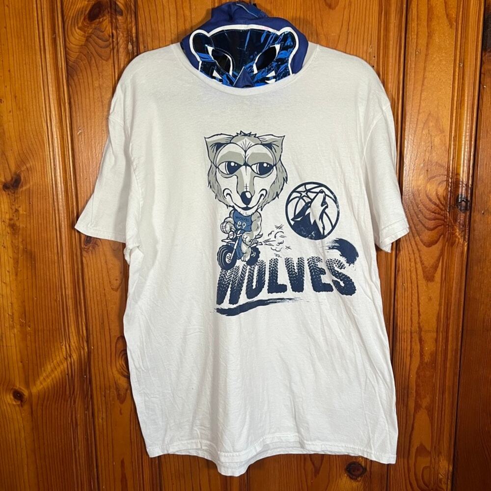 Jerzees XL Y2K Wolves T-Shirt White Regular